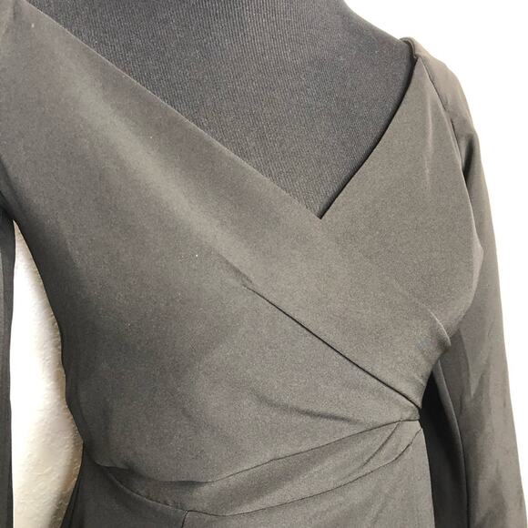 Bardot Ava black off shoulder flared sleeve sheath dress size US 6 / Small - Picture 8 of 16